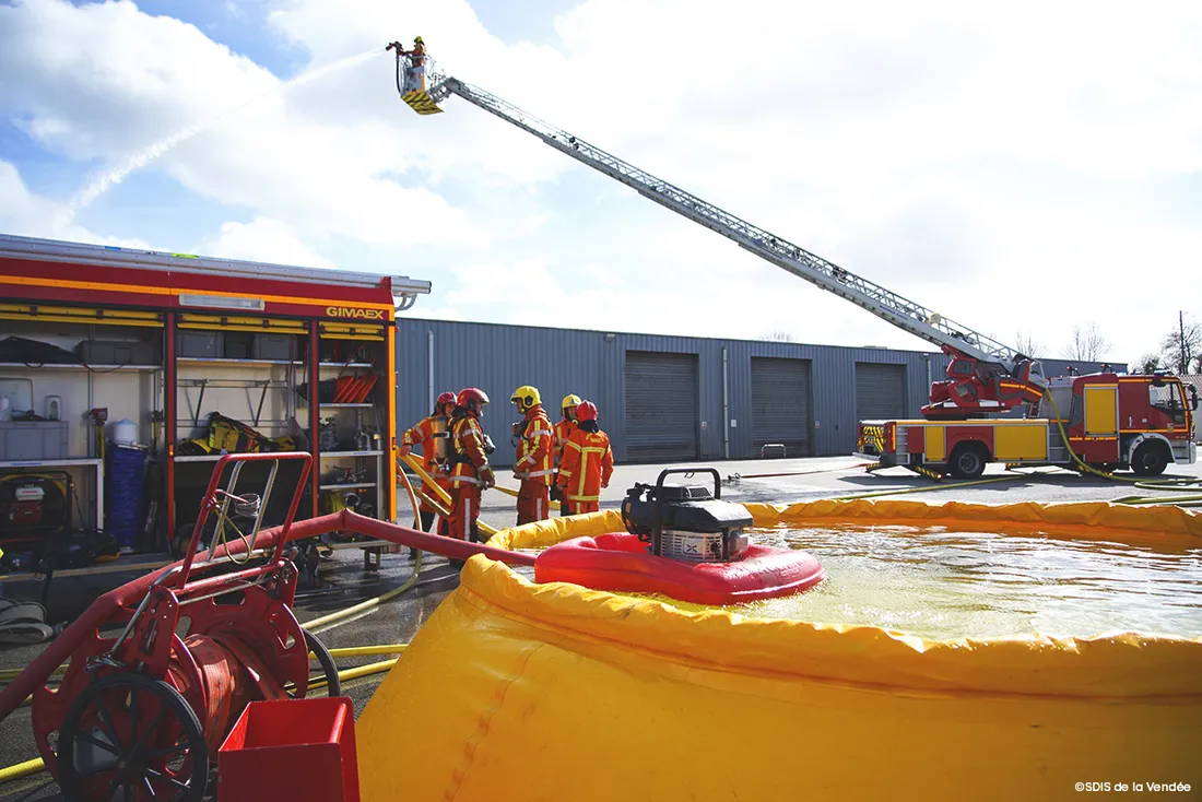 Photo prise lors de l'intervention mardi