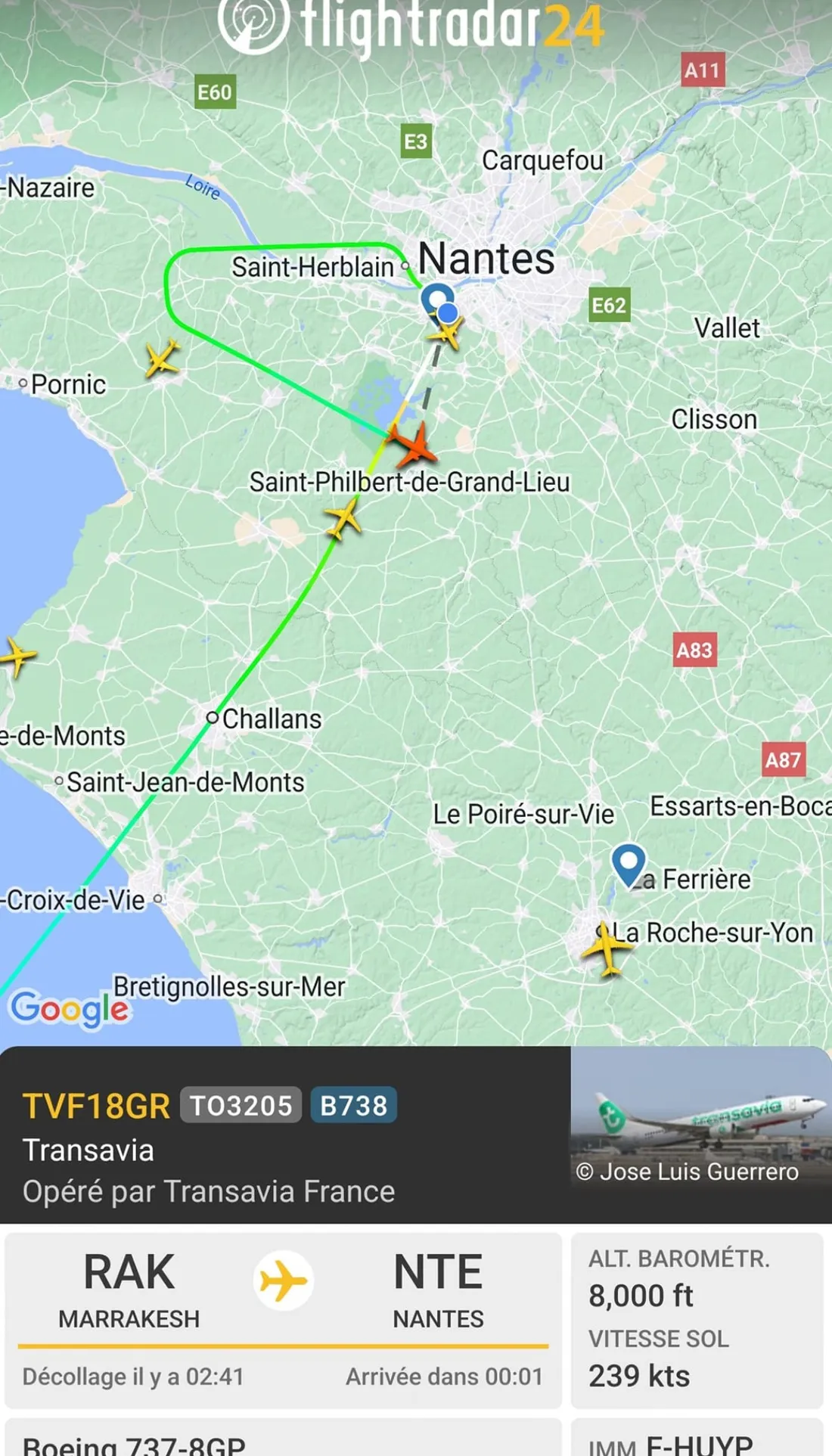 Un incident inhabituel à Nantes-Atlantique