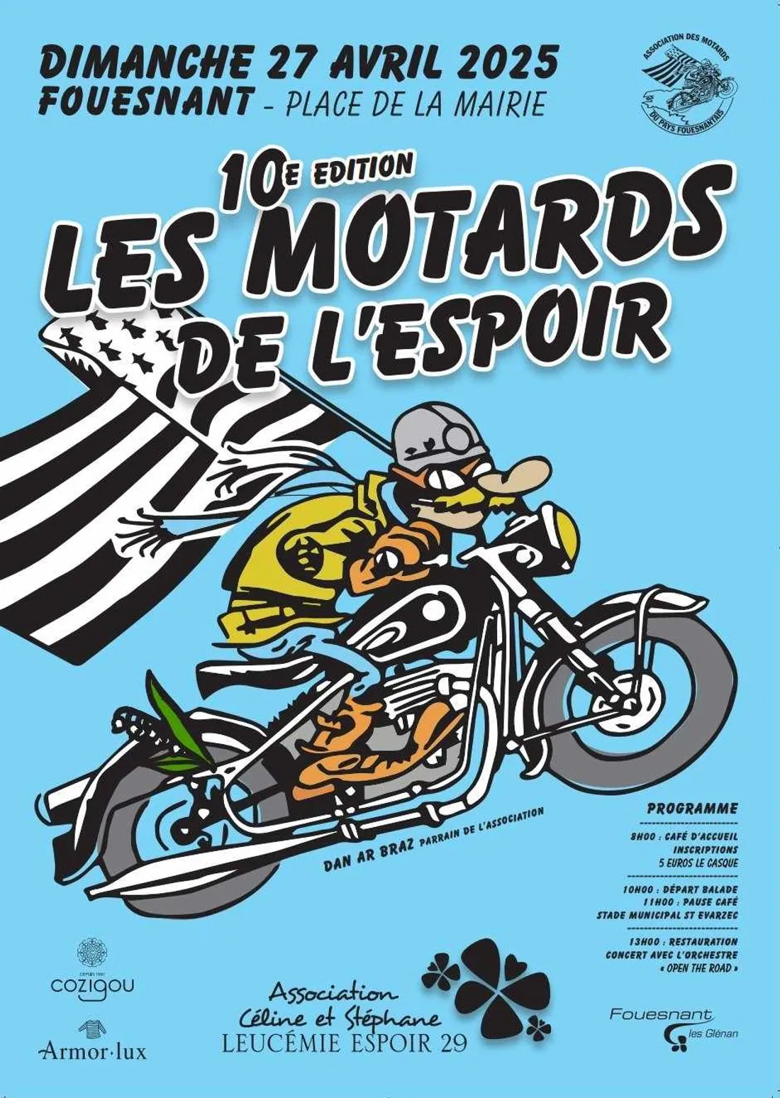 Les Motards de l’Espoir remettent les gaz à Fouesnant