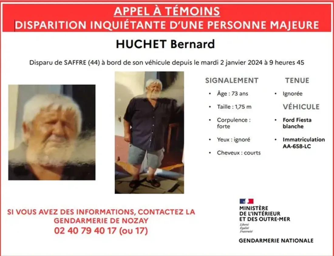 Disparition inquiétante à Saffré