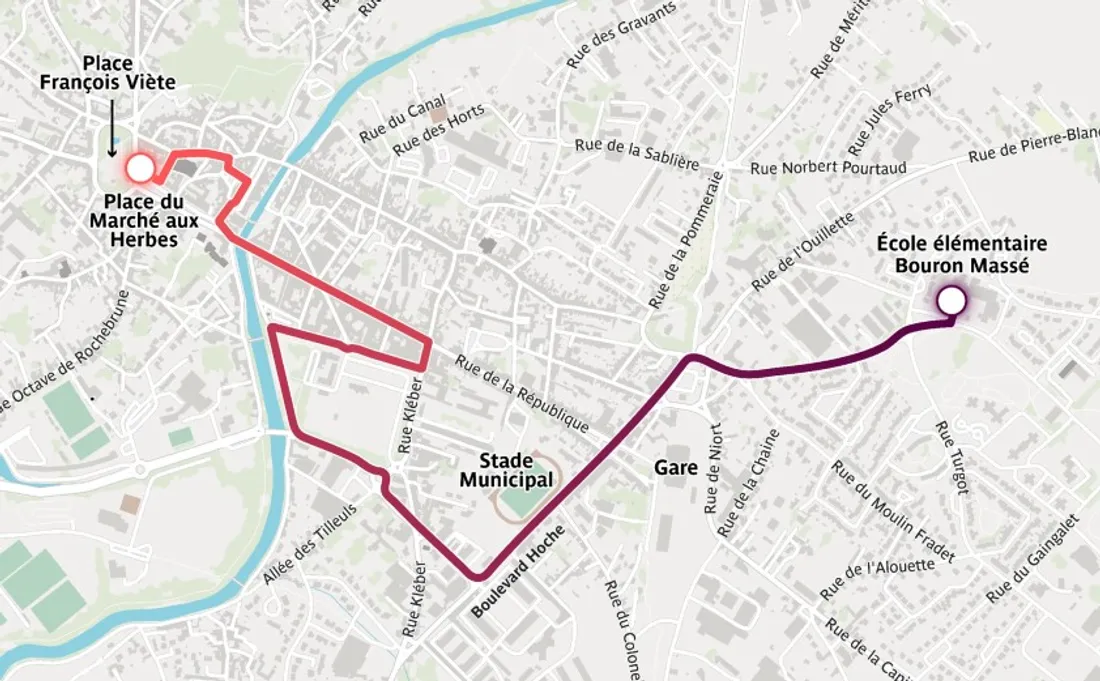 Le parcours de la flamme olympique à Fontenay-le-Comte