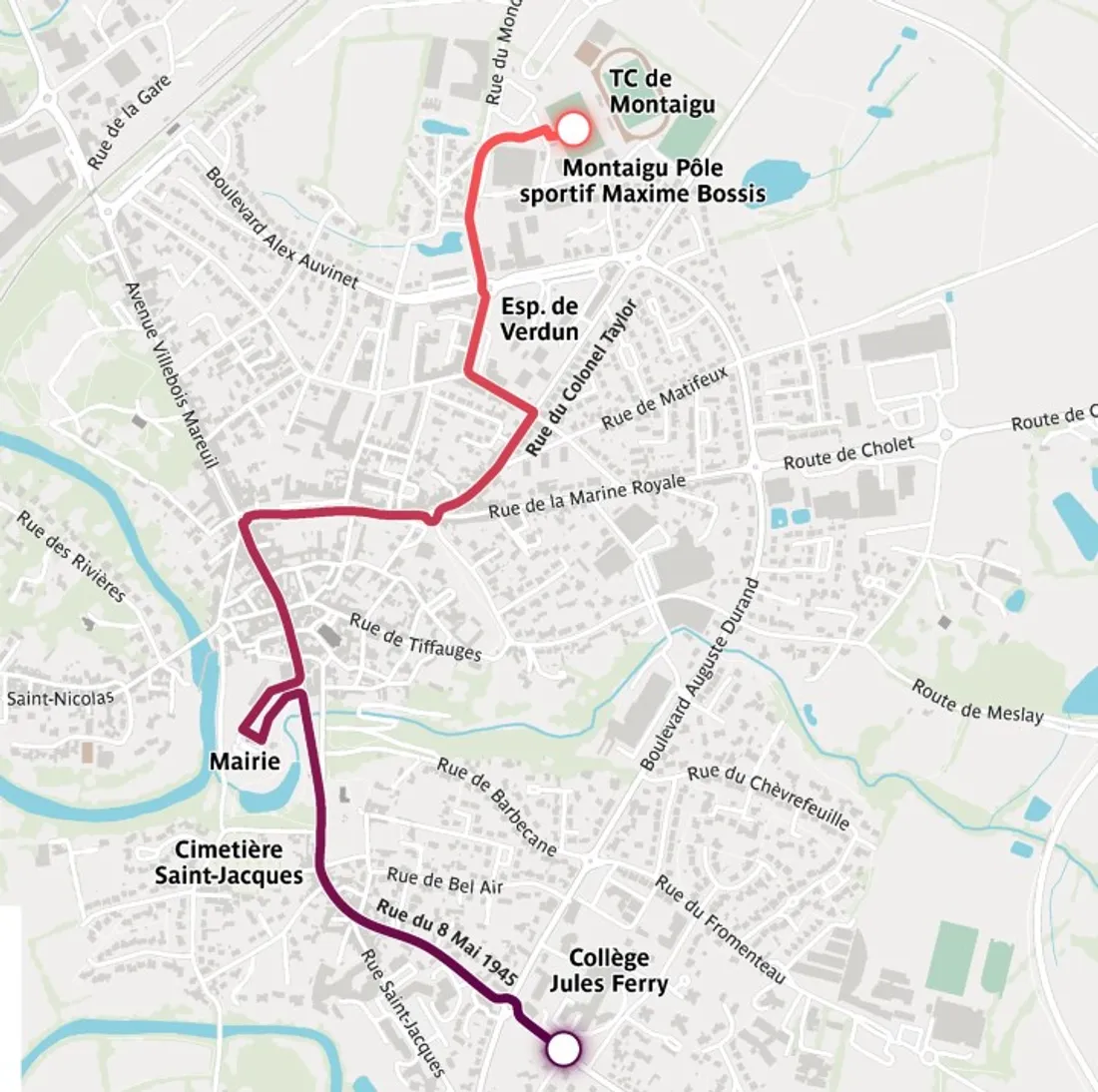 Le parcours de la flamme olympique à Montaigu