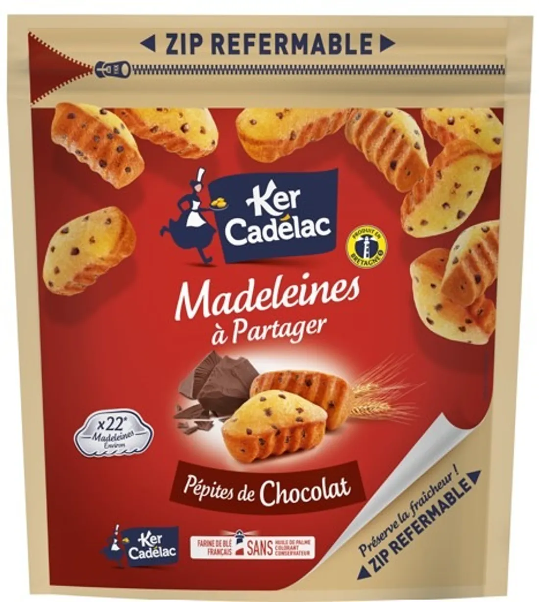 Les madeleines concernées par ce rappel, illustration