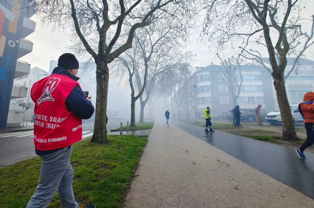 Un tir de gaz lacrymogène à Saint-Nazaire, illustration