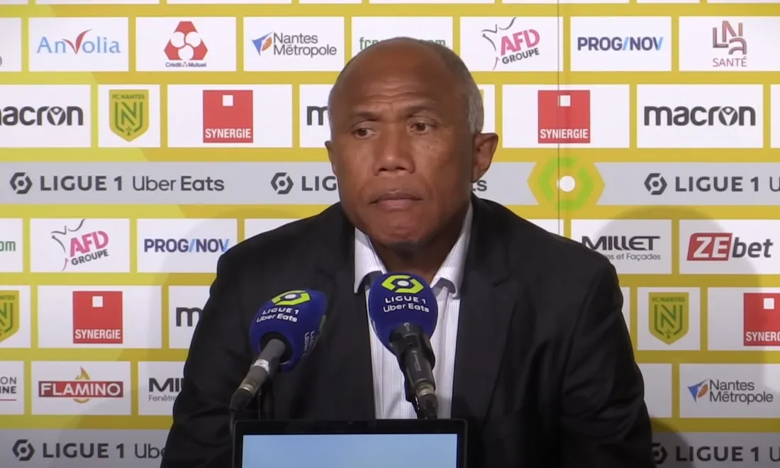 Antoine Kombouaré, après le match face à Strasbourg, capture d'écran