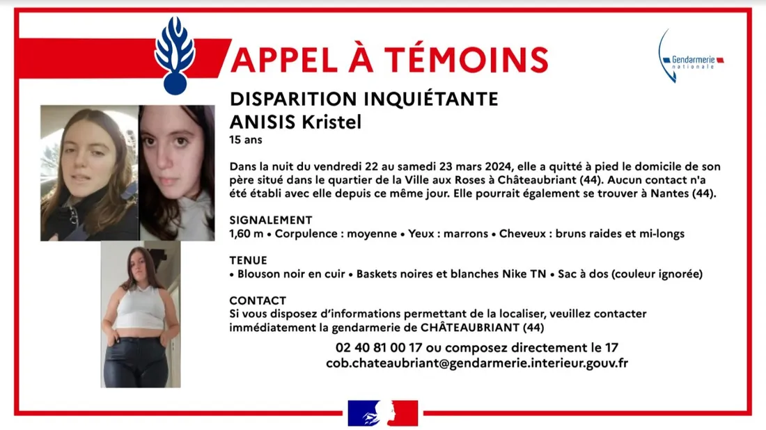 Châteaubriant - disparition inquiétante