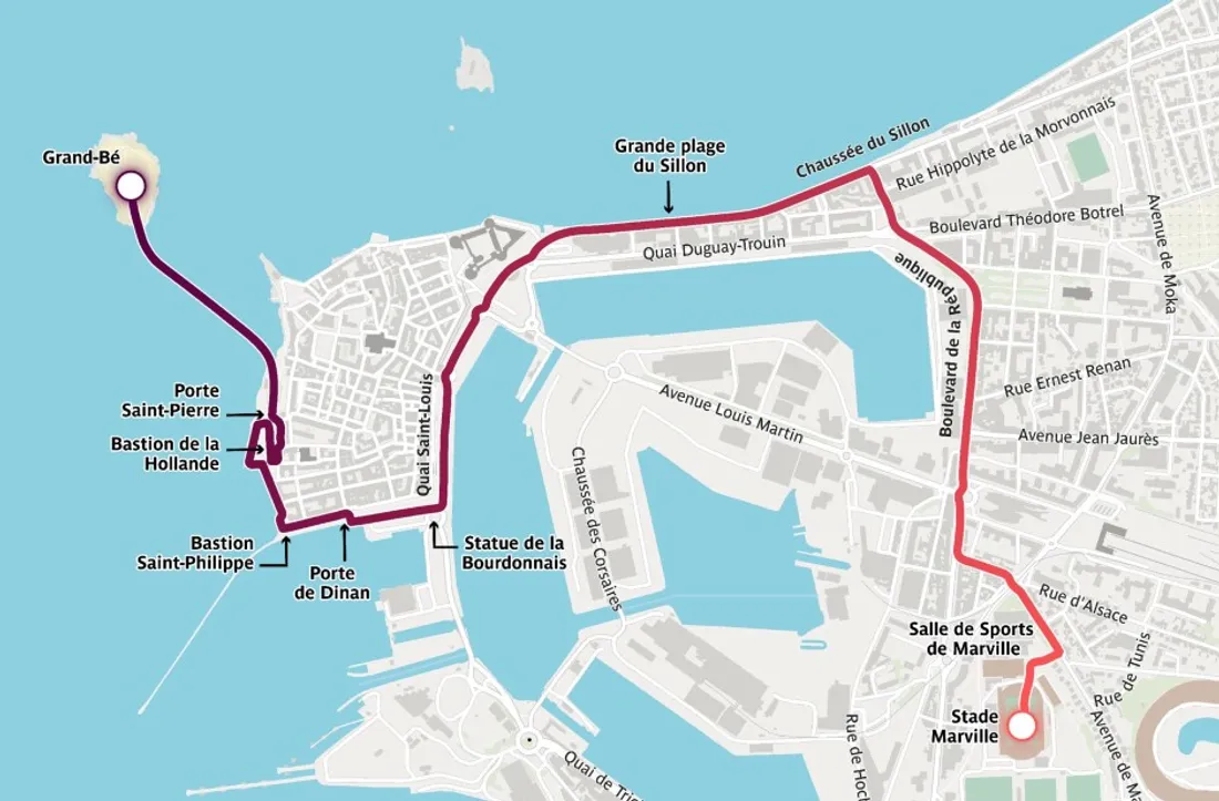 Le parcours de la flamme olympique à Saint-Malo