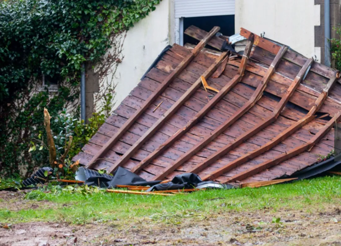 tempête et dégâts sur habitation