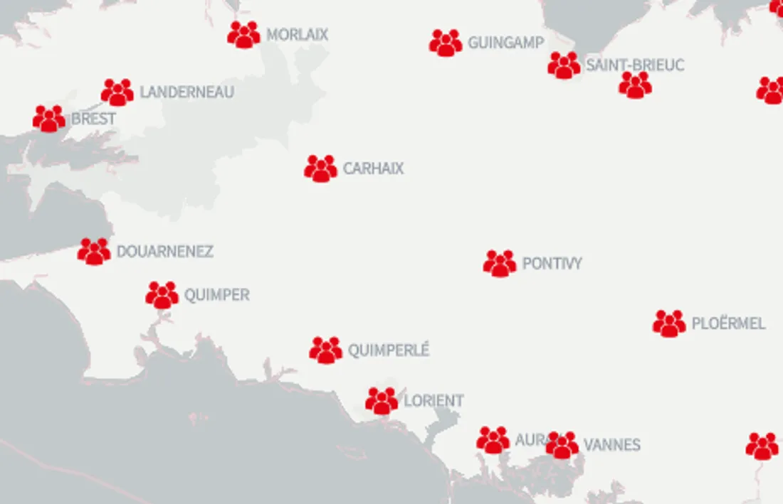 Les manifestations du jeudi 18 septembre 2025 en Bretagne
