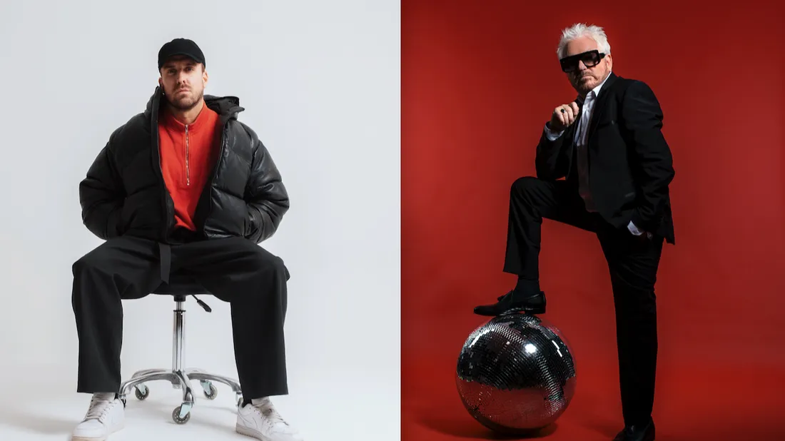 Feder (à gauche) et Cerrone (à droite) seront à Nuit Electro en juin 2026 à Pornichet