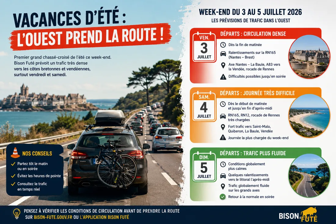 Vacances d'été : prévisions de trafic
