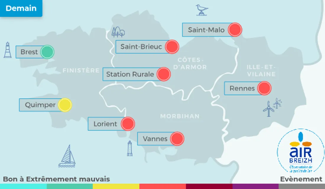 La région Bretagne en alerte pollution