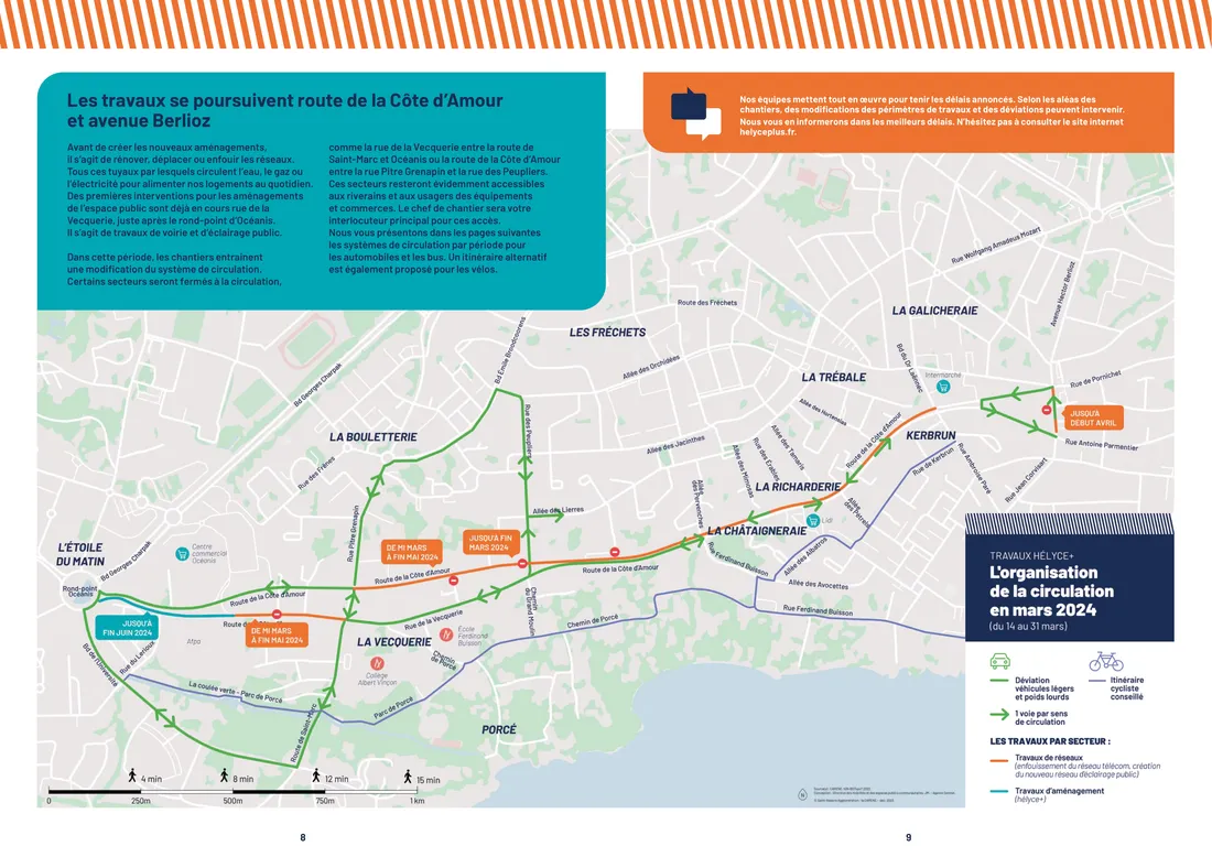 Les déviations en mars 2024
