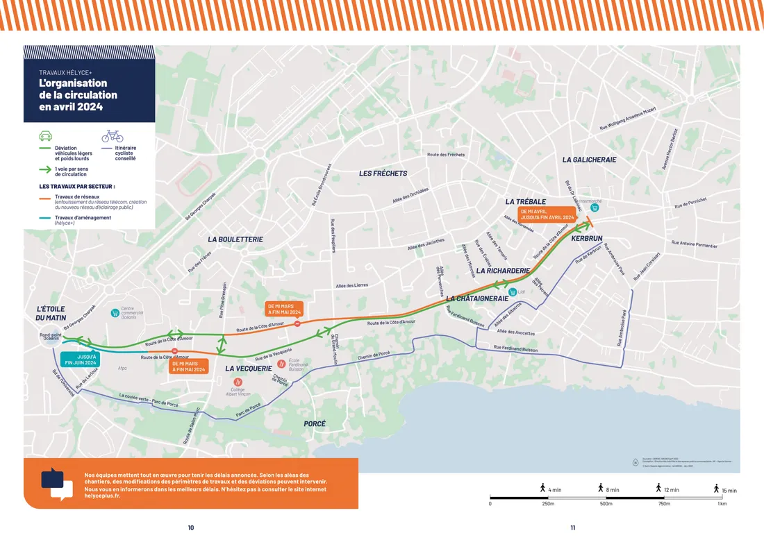 Les déviations en avril 2024