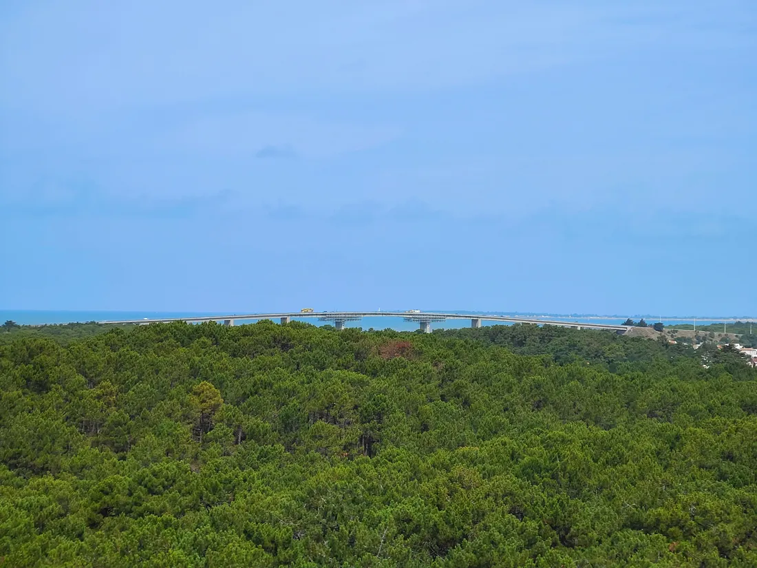 Le pont de Noirmoutier, vu du Pey de la Blet, archives