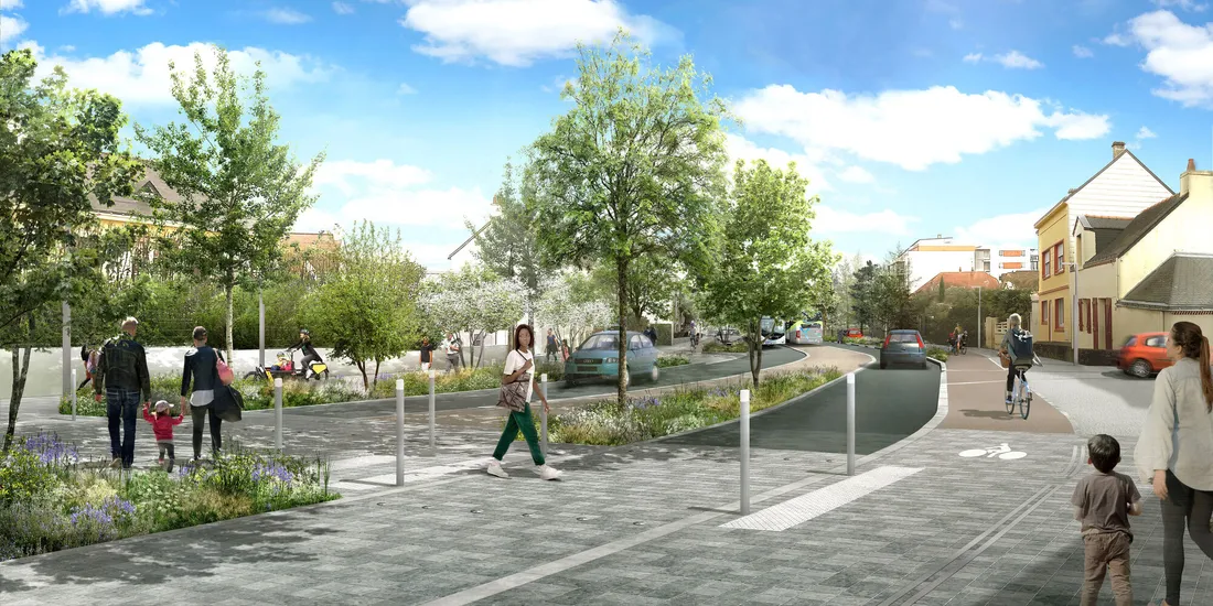 Route de la Côte d’Amour, secteur Galicheraie près de l’allée des Petrels (vue dans 5 ans)