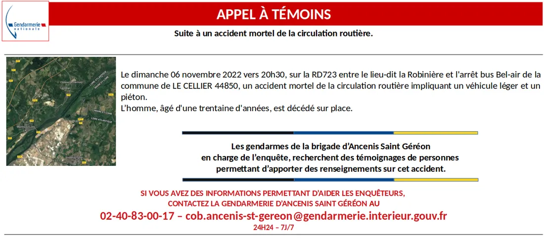 Appel à témoins ancenis