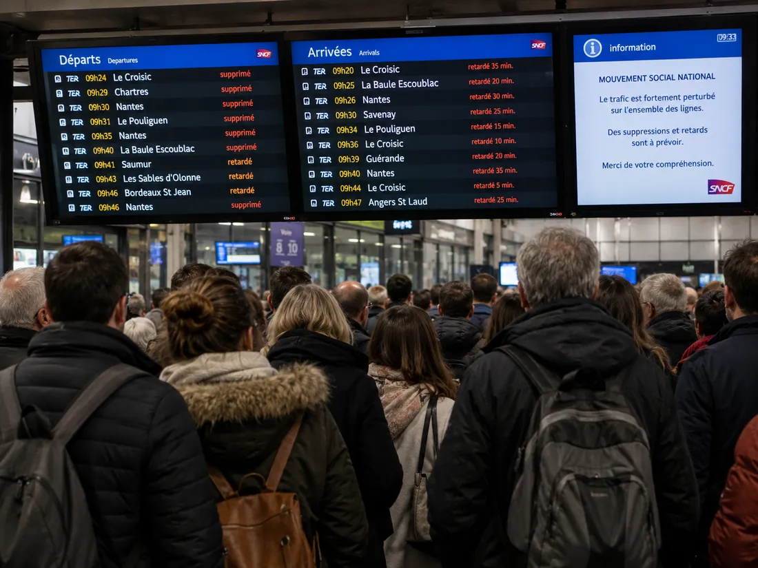 Galère sur les rails dans l'Ouest
