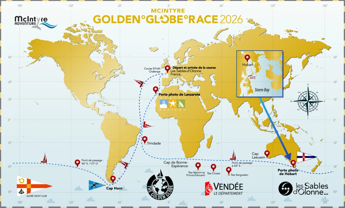 Le parcours de la Golden Globe Race 2026