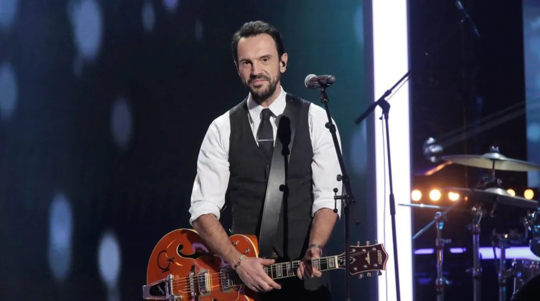 Le chanteur Gérald de Palmas sur scène