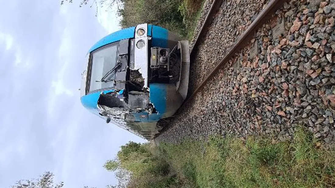 Le train accidenté, illustration