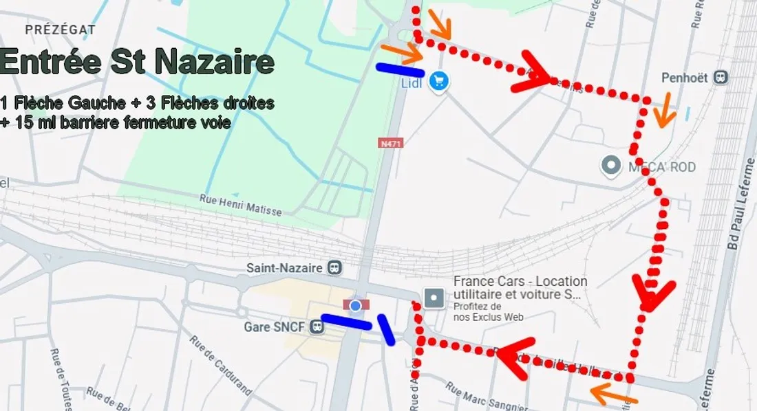 plan déviation