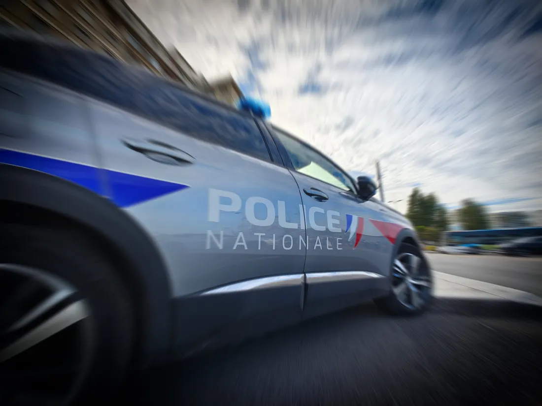 Un véhicule de police, illustration