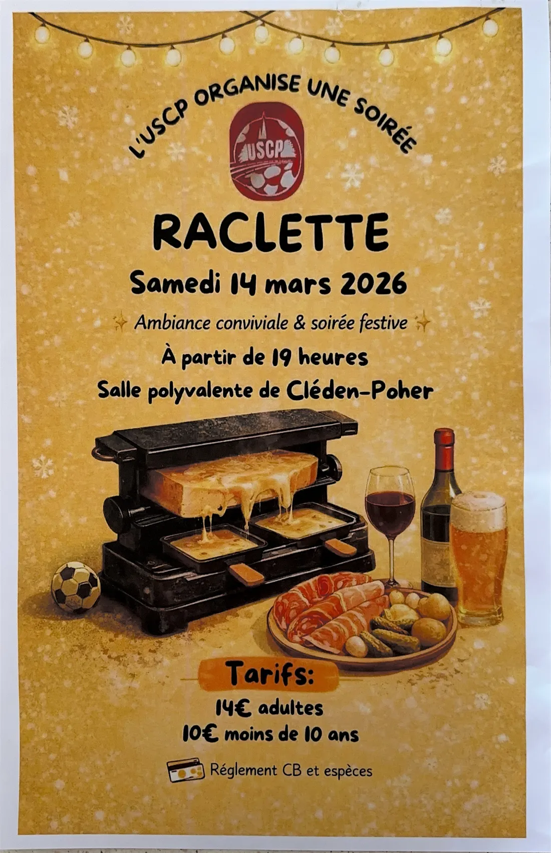 soirée raclette à Cléden-Poher !
