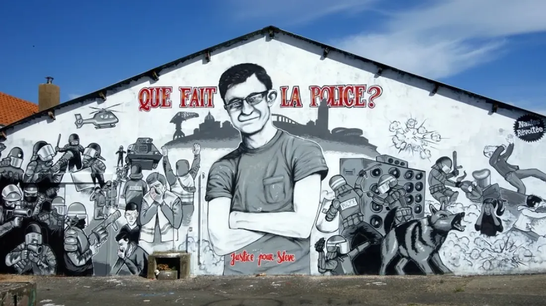 Fresque en hommage à Steve Caniço