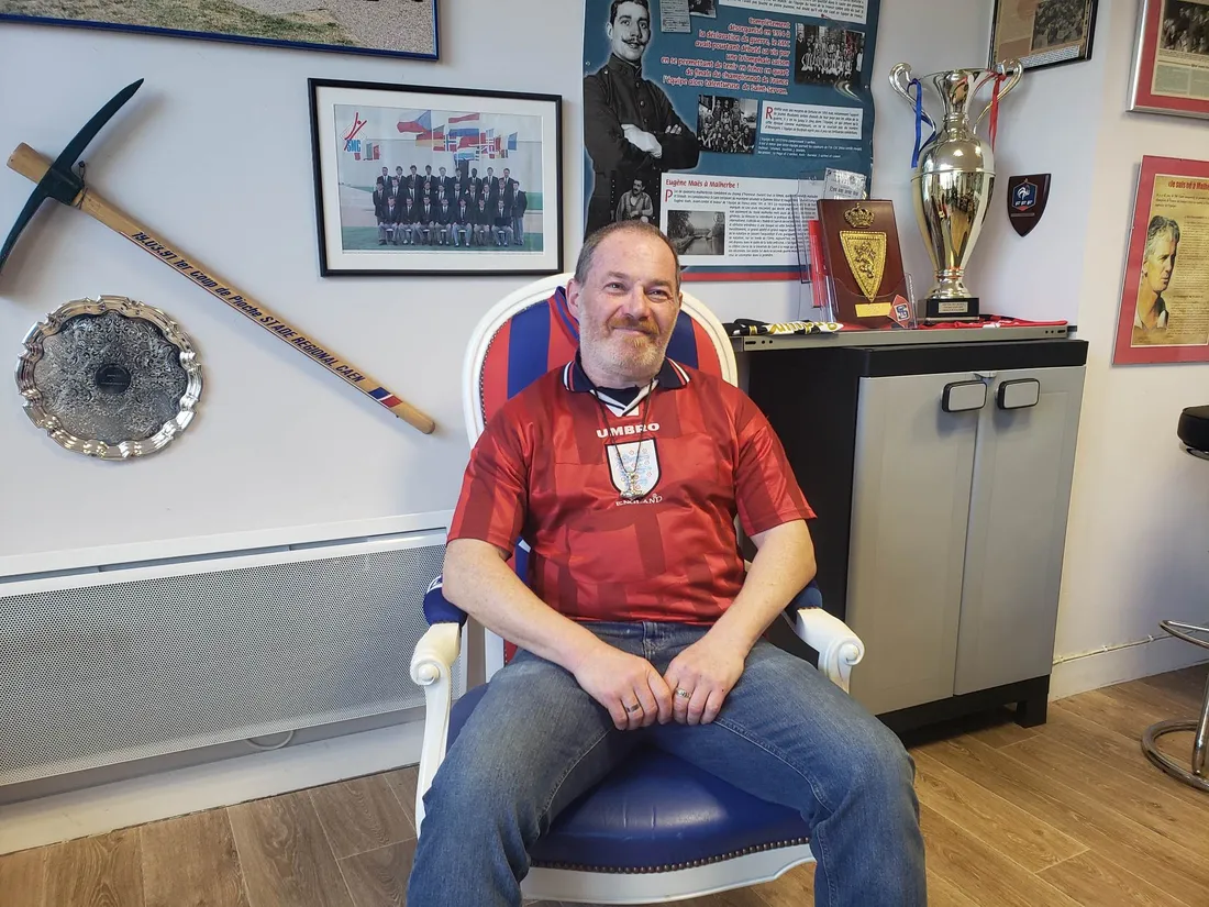 Olaf, président du groupe de supporters le Malherbe Normandy Kop.