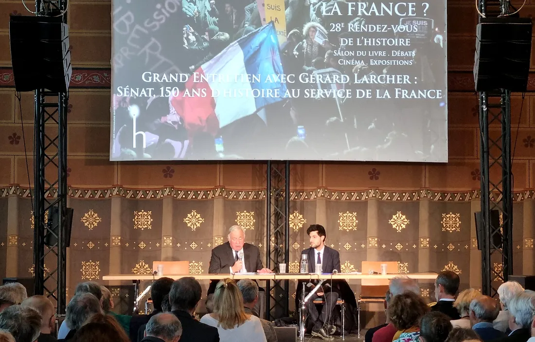 Gérard Larcher est intervenu dans le cadre des 28èmes Rendez-vous de l'histoire de Blois.