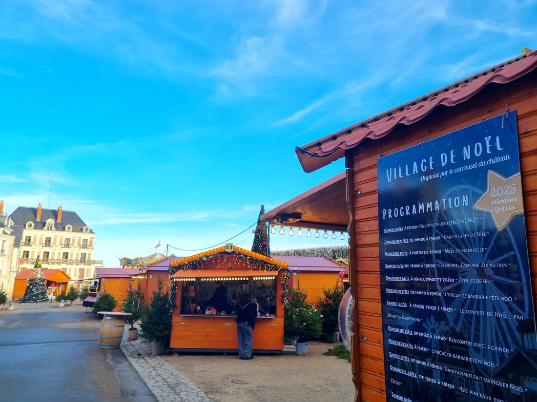Un air de printemps sur le marché de Noël de Blois.