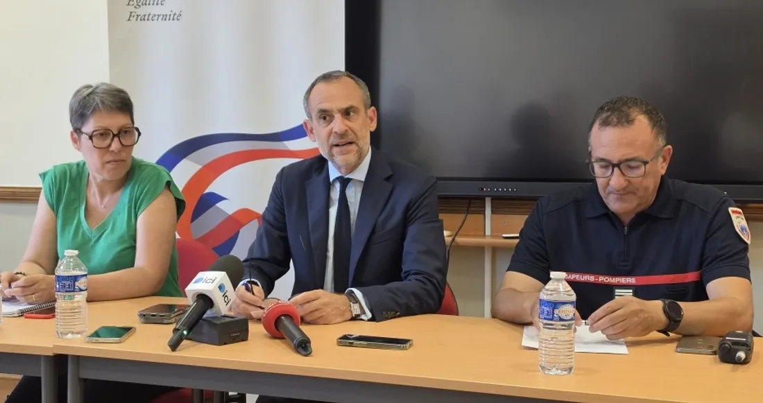 Le préfet du Loir-et-Cher à l'heure du bilan ce mercredi à la mi-journée à Selles-sur-Cher.