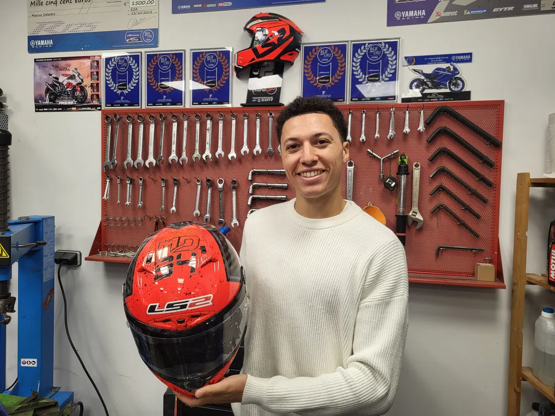 Le pilote moto Marcus Delestre