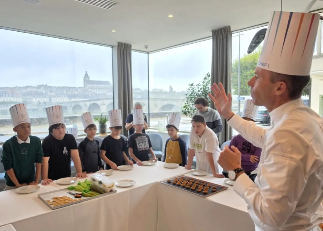 Le chef doublé étoilé blésois a animé un atelier dans le cadre de la semaine du goût.