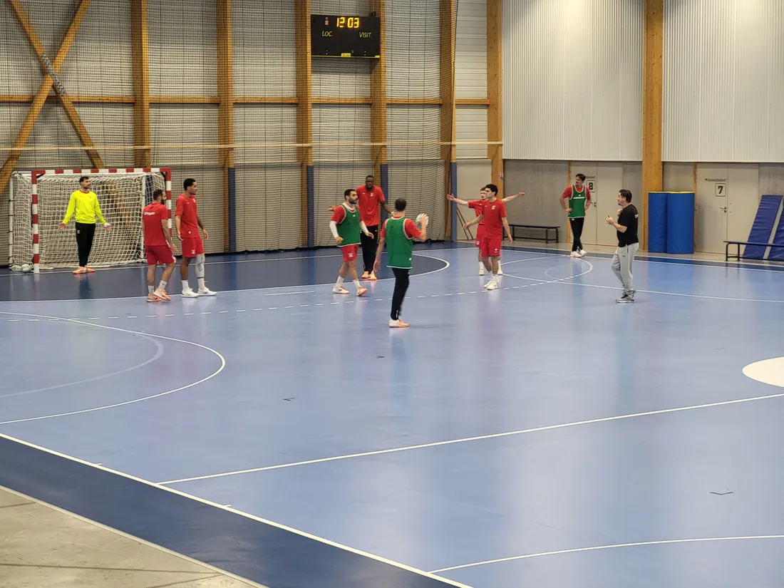 Le Caen HB à l'entraînement