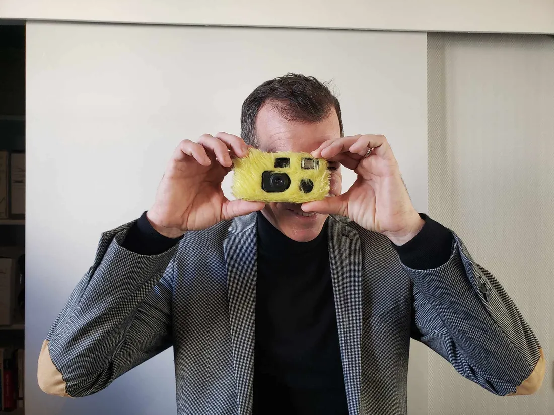 Christophe Duchesne en train de nous prendre en photo