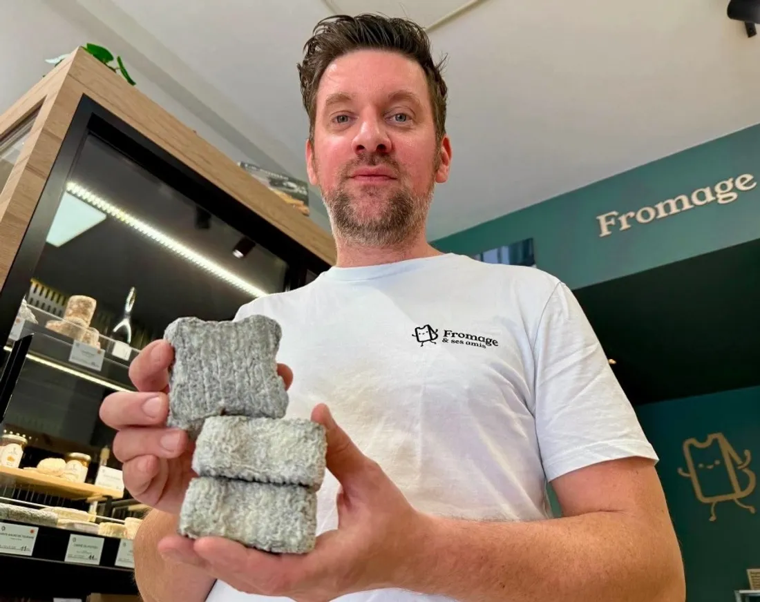 Le Trèfle à l'honneur dans la crémerie mancelle de Fabien Degoulet. Photo : Jonathan Lateur.