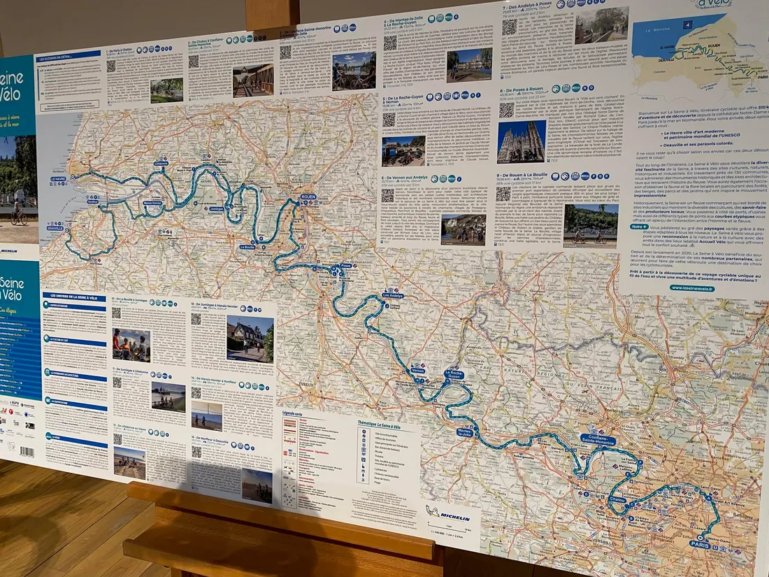 Une nouvelle carte Michelin a été éditée spécifiquement pour l'itinéraire