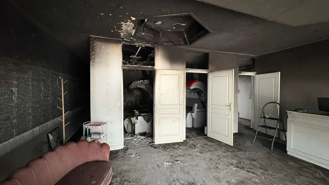 Incendie salon de bronzage