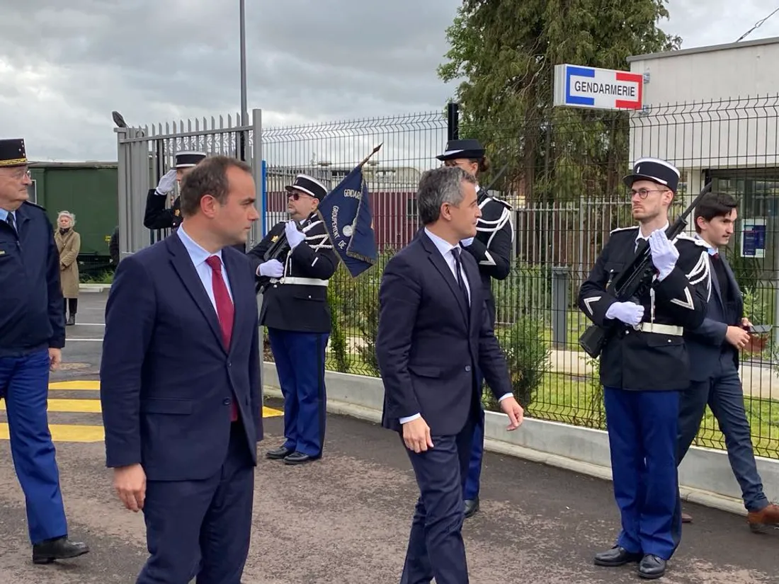 Sébastien Lecornu lors de l'inauguration de la gendarmerie de Pacy-sur-Eure, en avril 2024