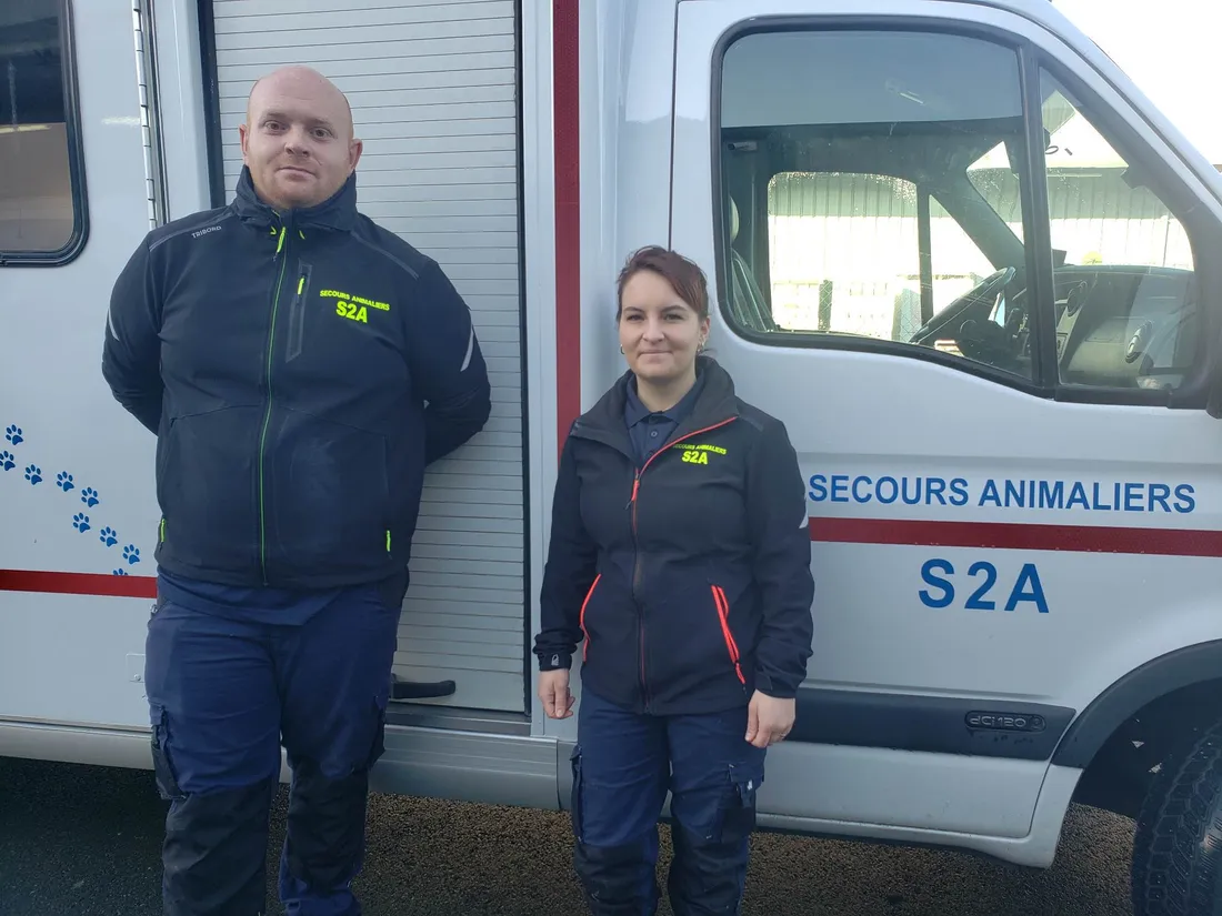 Claire Cohard et Alain Nicolas, secouristes animaliers