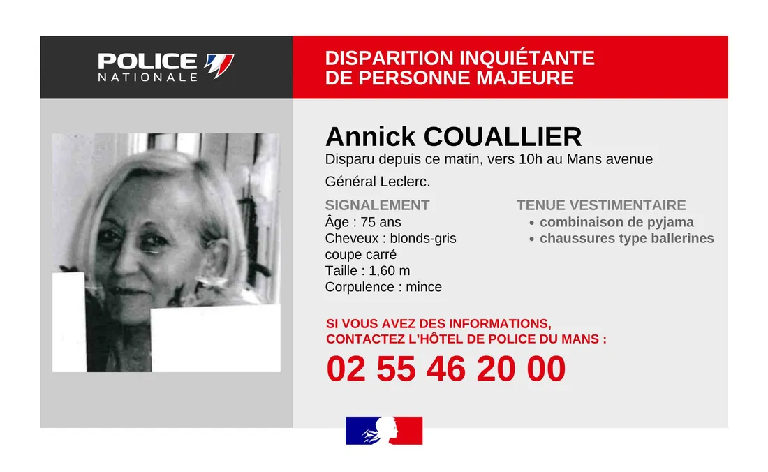Disparue depuis dimanche, Annick Couallier a été retrouvée vivante ce mardi.