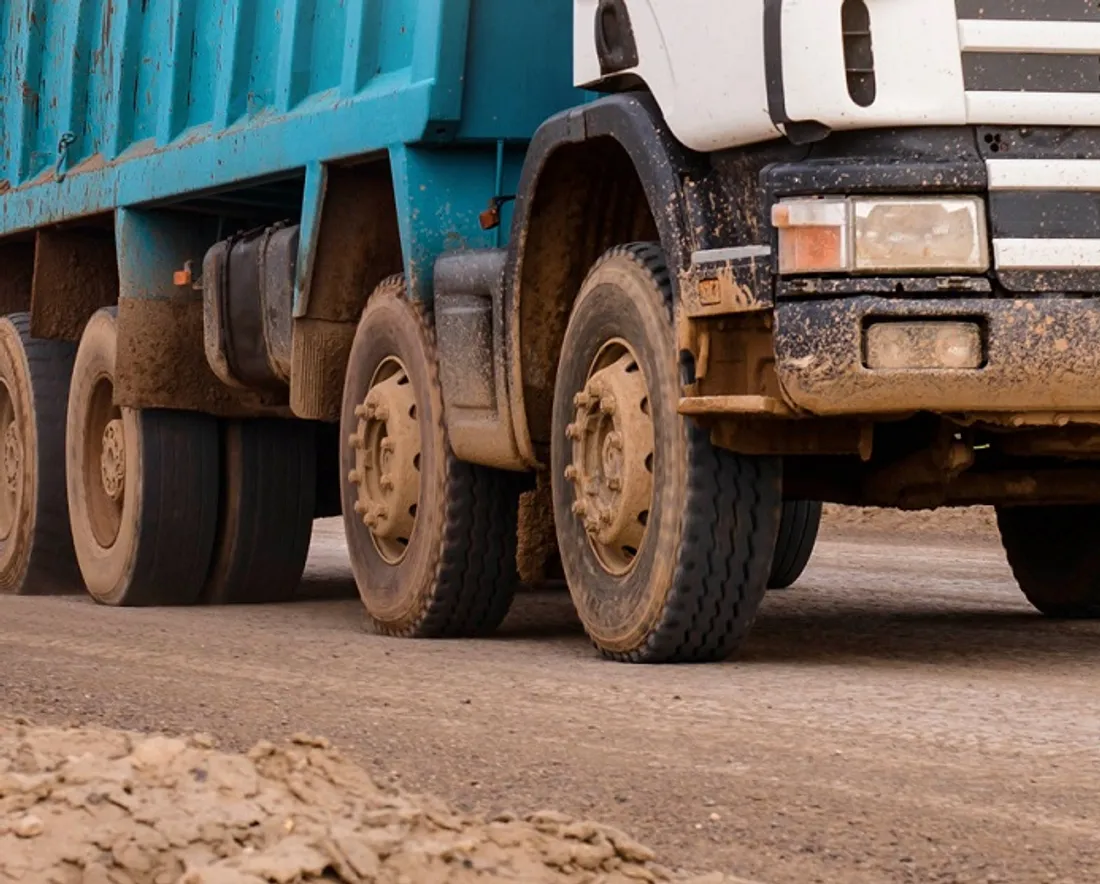 Camion benne un peu sale
