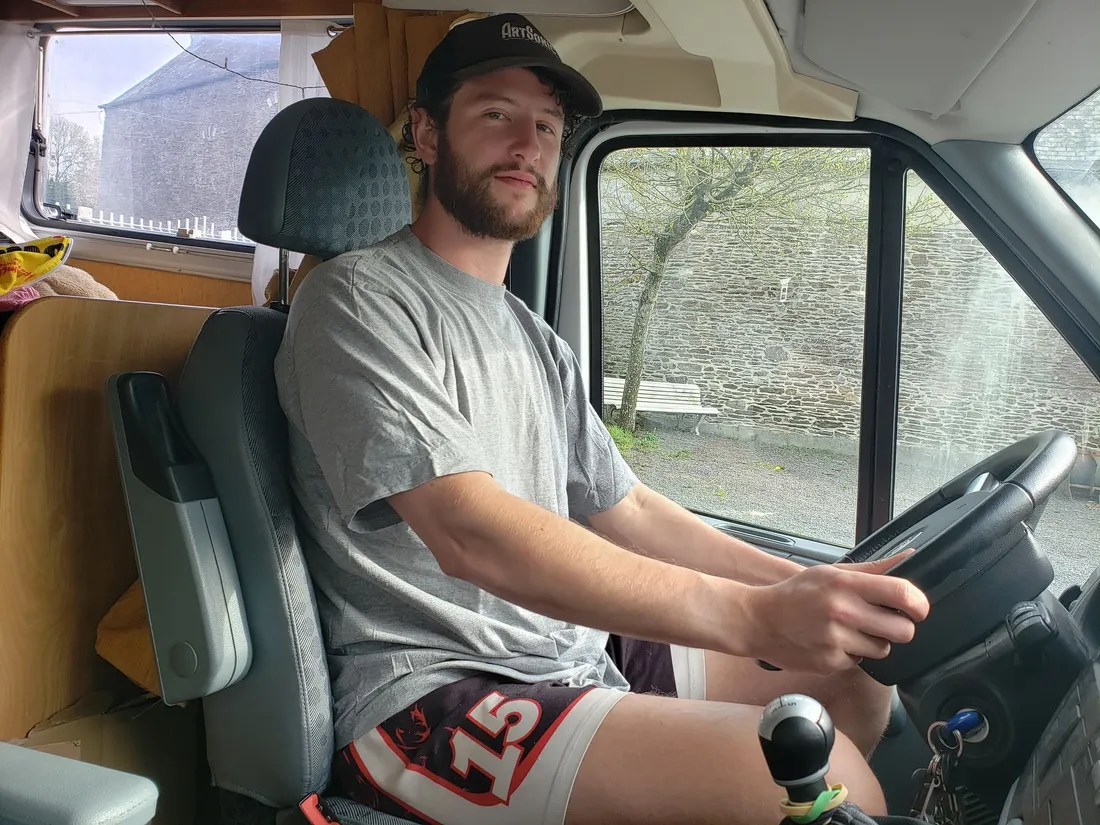 Ghislain Matéo dans son camping-car