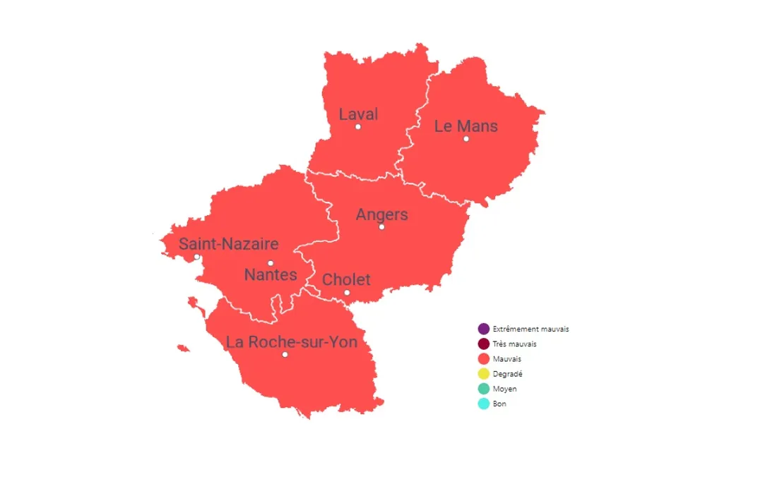 Pollution dans l'ouest