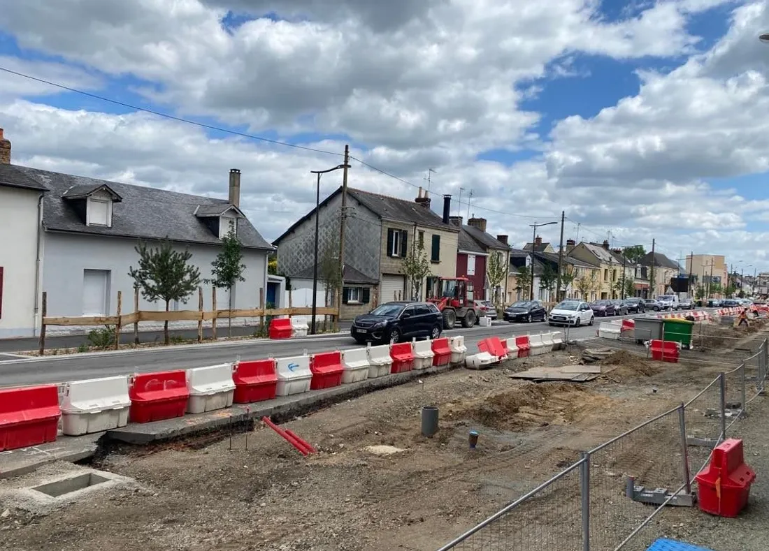 Au Mans, l'avenue Rhin-et-Danube en chantier