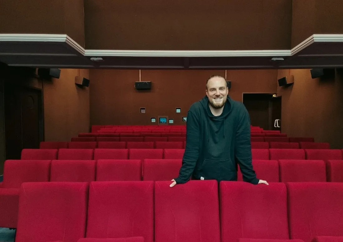 Charly Lambert, dans la salle du "Zoom" à Saint-Calais