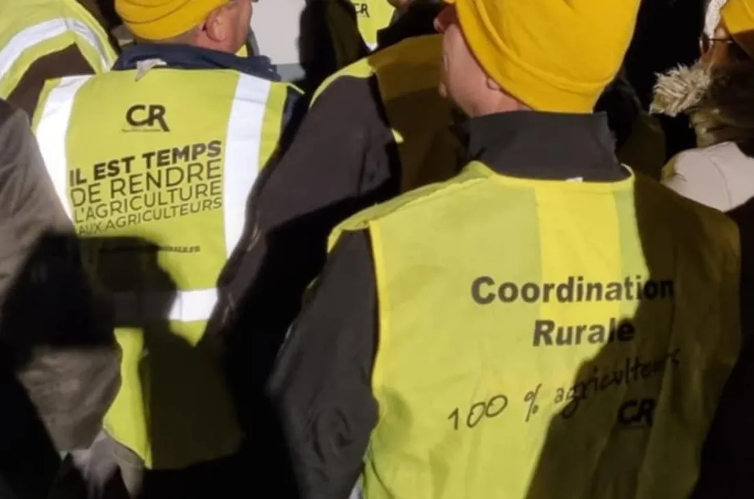 Des manifestants de la Coordination Rurale