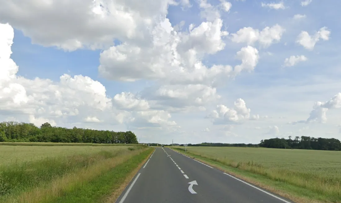 La D955, à Marboué